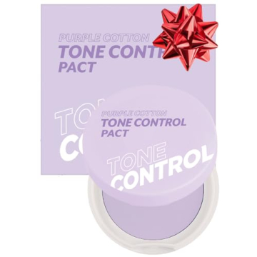 I'M MEME Purple Cotton Tone Control Pact - Korean Pressed Powder