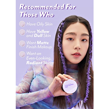 I'M MEME Purple Cotton Tone Control Pact - Korean Pressed Powder