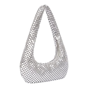 Designer Silver Evening Bag for Women - Chic & Versatile