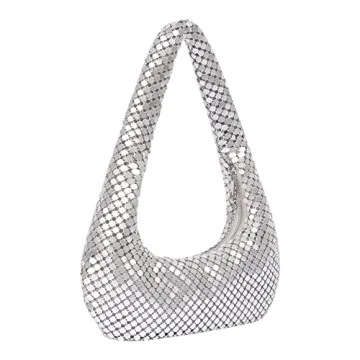 Designer Silver Evening Bag for Women - Chic & Versatile