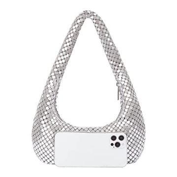 Designer Silver Evening Bag for Women - Chic & Versatile