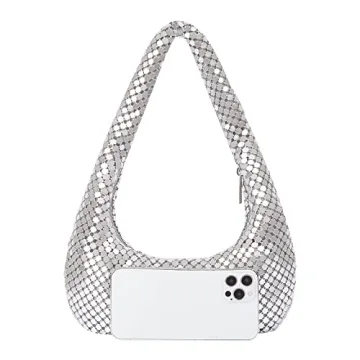 Designer Silver Evening Bag for Women - Chic & Versatile