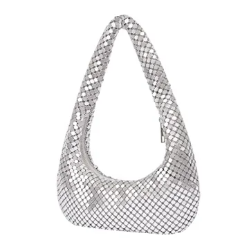 Designer Silver Evening Bag for Women - Chic & Versatile