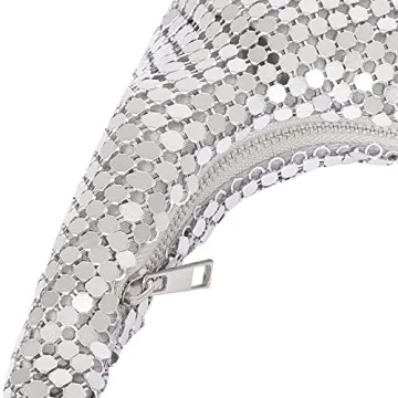 Designer Silver Evening Bag for Women - Chic & Versatile