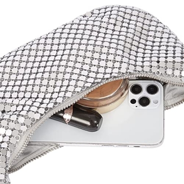 Designer Silver Evening Bag for Women - Chic & Versatile