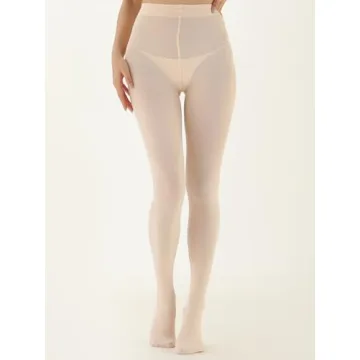 EVERSWE Women's 80 Den Tights - Ballet Pink, Small-Medium