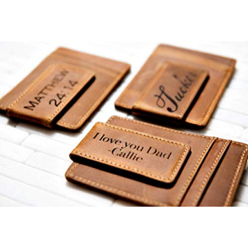 Personalized Leather Magnetic Money Clip – The Sanibel