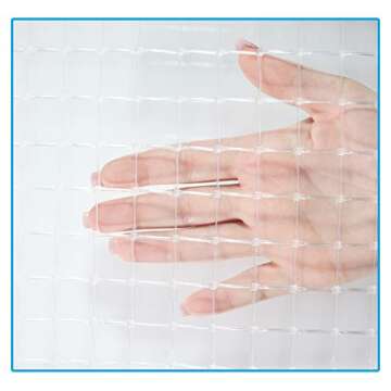 KidKusion Deck Guard | Made in USA | 16' L x 38" H | Clear | Outdoor Balcony and Stairway Deck Rail Safety Net | Child Safety; Pet Safety; Toy Safety, 4500