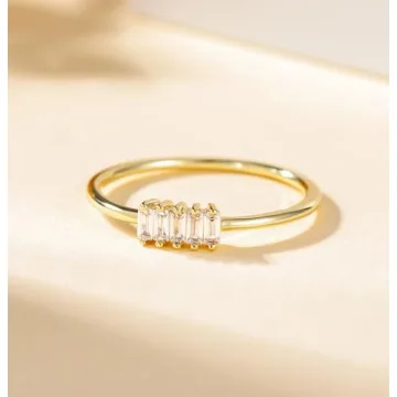 TIGRADE Gold Plated Eternity Ring with Cubic Zirconia