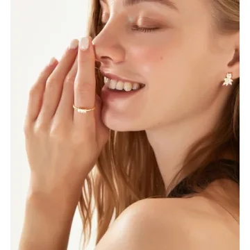 TIGRADE Gold Plated Eternity Ring with Cubic Zirconia