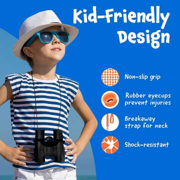 Kids Binoculars for Ages 3-12 - Fun Outdoor Gifts