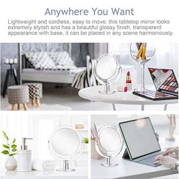 CLSEVXY Double Sided Vanity Mirror with Stand