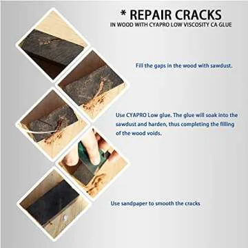 CYAPRO Professional Grade CA Super Glue, Fast Curing Adhesive 4 oz, Low Viscosity, Thin Cyanoacrylate Adhesive for Woodworking, Hobby, Plastic, Ceramic & Metal ,transparent, 4 ounce