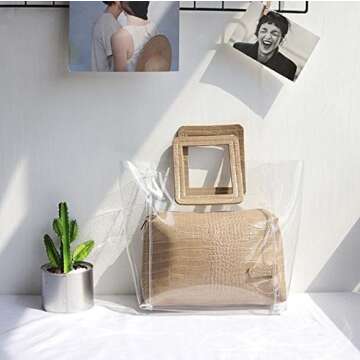 Stylish Waterproof Clear Tote Bag for Summer Fun