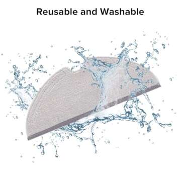 roborock Microfiber Mop Cloth 2 Packs Compatible with E Series, S5, S5 Max, S6, S6 Pure, S6 MaxV, Q5, Q5 Pro, Q5 Pro+, Q7, Q7Max, Q8Max and Q8Max+ Robot Vacuum Cleaner, Replacement Accessories