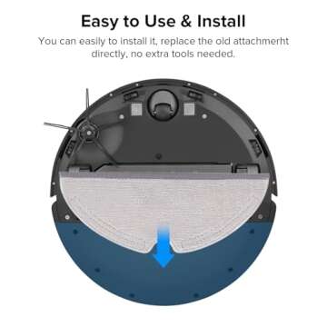 roborock Microfiber Mop Cloth 2 Packs Compatible with E Series, S5, S5 Max, S6, S6 Pure, S6 MaxV, Q5, Q5 Pro, Q5 Pro+, Q7, Q7Max, Q8Max and Q8Max+ Robot Vacuum Cleaner, Replacement Accessories