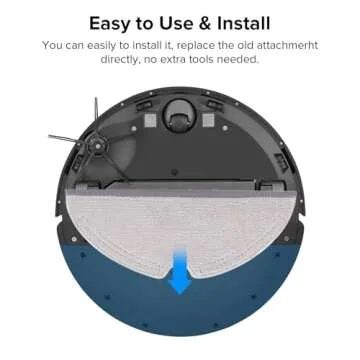 roborock Microfiber Mop Cloth 2 Packs Compatible with E Series, S5, S5 Max, S6, S6 Pure, S6 MaxV, Q5, Q5 Pro, Q5 Pro+, Q7, Q7Max, Q8Max and Q8Max+ Robot Vacuum Cleaner, Replacement Accessories