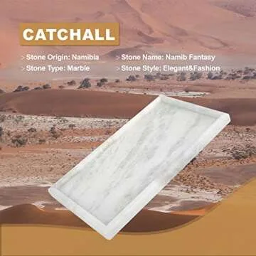 Stylish Koville African Marble Tray for Home Decor