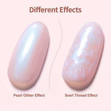 RARJSM Gel Builder Nail Polish Pearl Pink Hard Gel in a Bottle Mermaid Shell Glitter Pearlescent Thick Extension Structure Gel for Nails 15ml Soak Off Curing Requires Salon Home DIY Beginer Use