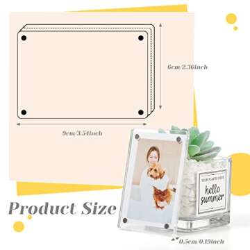 Yulejo 15 Pack Acrylic Magnetic Picture Frames - Double Sided