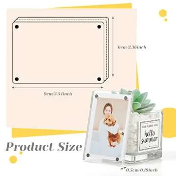 Yulejo 15 Pack Acrylic Magnetic Picture Frames - Double Sided