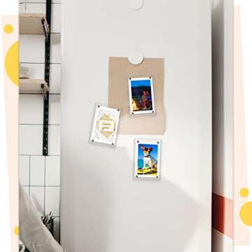 Yulejo 15 Pack Acrylic Magnetic Picture Frames - Double Sided