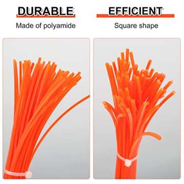 Eyoloty WA0050 Replacement Line Flex-A-Line 80-Pack Replacement Line Compatible with Worx 13" WG430 Electric Leaf Mulcher