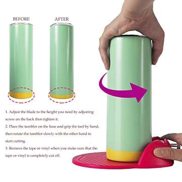 WHITEMOON Cup Edging Tool for Perfect Tumbler Cuts