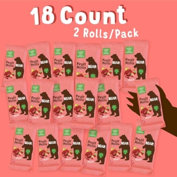 BEAR Real Fruit Snack Rolls - Healthy & Fun Snack for All Ages
