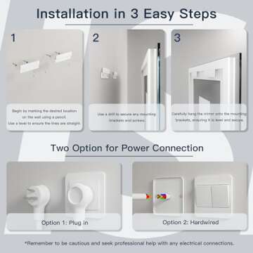ISKM 24''x32'' Led Bathroom Mirror Front and Backlit Vanity Mirror Wall Mounted, Anti-Fog, Dimmable, Memory Function Mirror with Smart Touch Button Waterproof and Shatter-Proof Makeup Mirror
