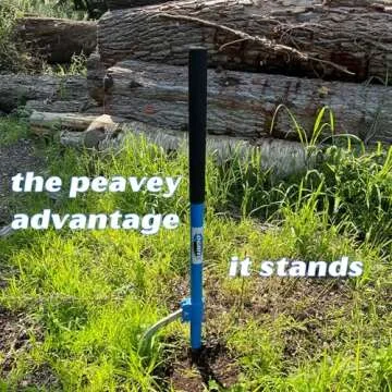 LogRite 60” Peavey Tool | Aluminum Handled Log Peavey | Grips 10"-36" Diameter Logs | Lightweight and Strong | Textured Grip Logging Tool | Made in The US
