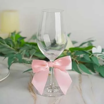 AIMUDI Pink Satin Bows for Crafts 4.5" Pre-Tied Pink Bows for Baby Shower Premade Bows with Twist Ties Pink Gift Bows for Christmas Tree Wedding Decor Party Favors Gender Reveal Treat Bags - 36 PCs