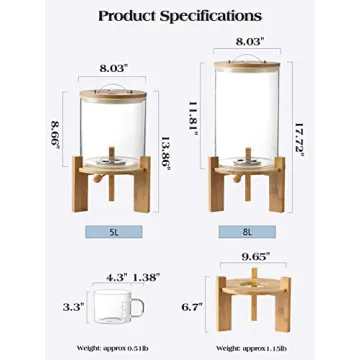 IYTBILQ Glass Cereal Dispenser for Pantry Organization