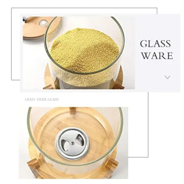 IYTBILQ Glass Cereal Dispenser for Pantry Organization