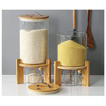 IYTBILQ Glass Cereal Dispenser for Pantry Organization