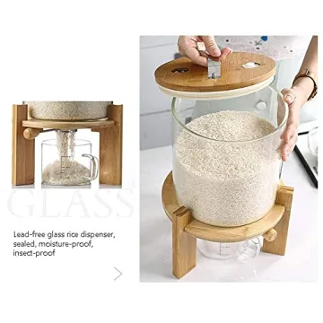 IYTBILQ Glass Cereal Dispenser for Pantry Organization