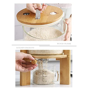 IYTBILQ Glass Cereal Dispenser for Pantry Organization