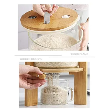IYTBILQ Glass Cereal Dispenser for Pantry Organization
