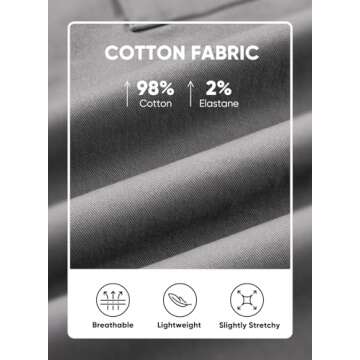 JMIERR Mens Casual Cargo Pants Cotton Tapered Stretch Twill Drawstring Athletic Joggers Sweatpants Trousers with Multiple Pockets, S, Grey