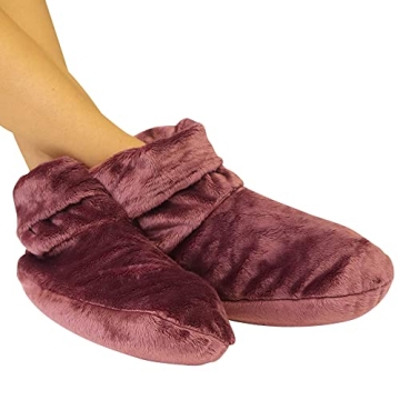 Mars Wellness Heated Microwavable Booties - Herbal Hot & Cold Therapeutic Slippers