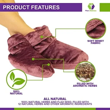 Mars Wellness Heated Booties - Comforting Herbal Therapy Slippers