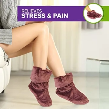 Mars Wellness Heated Booties - Comforting Herbal Therapy Slippers