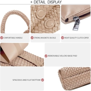 Vegan Leather Hand-Woven Tote Bag for Everyday Style