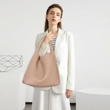 Vegan Leather Hand-Woven Tote Bag for Everyday Style