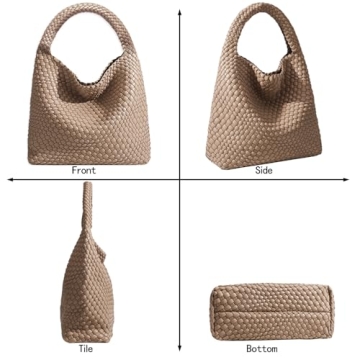 Vegan Leather Hand-Woven Tote Bag for Everyday Style