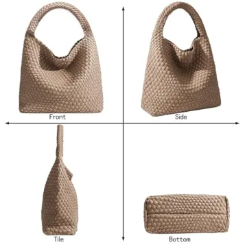 Vegan Leather Hand-Woven Tote Bag for Everyday Style