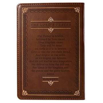 The Lord's Prayer Faux Leather Prayer Journal - Matthew 6: 9-13