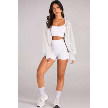 Stylish Nirovien Cropped Zip Up Hoodie for Women