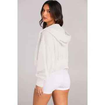 Stylish Nirovien Cropped Zip Up Hoodie for Women