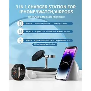 Buy MAKAQI 3 in 1 Wireless Charger, Fast Charging for All Apple Devices